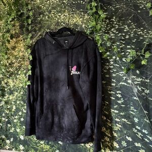 Vans Black Hoodie with Pink Graphic